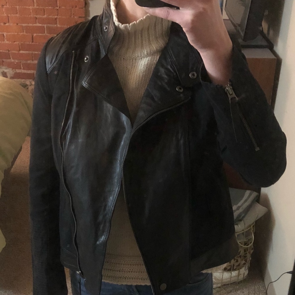 Lucky Brand Jacket w/ Leather Detail